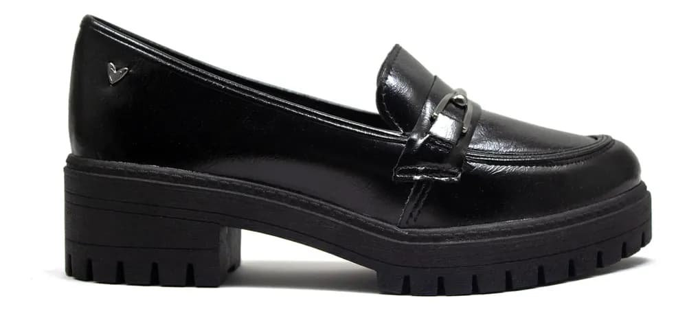 Sapato Feminino Loafer Tratorado Mississipi Tendência Q8551