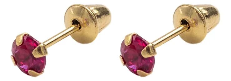 Brinco Ponto de Luz 3mm Ouro 18k