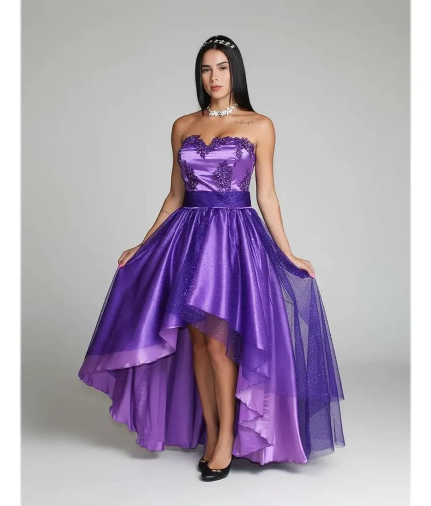 Vestido debutante mullet Partylight