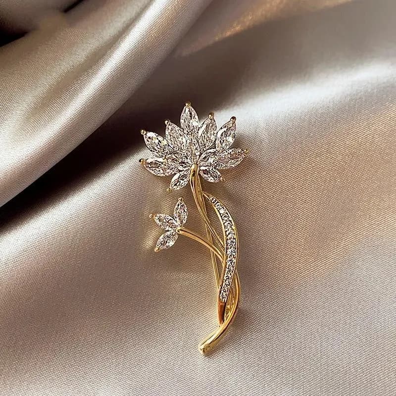 Broche Alfinete Feminino Tendência Strass Lusitana
