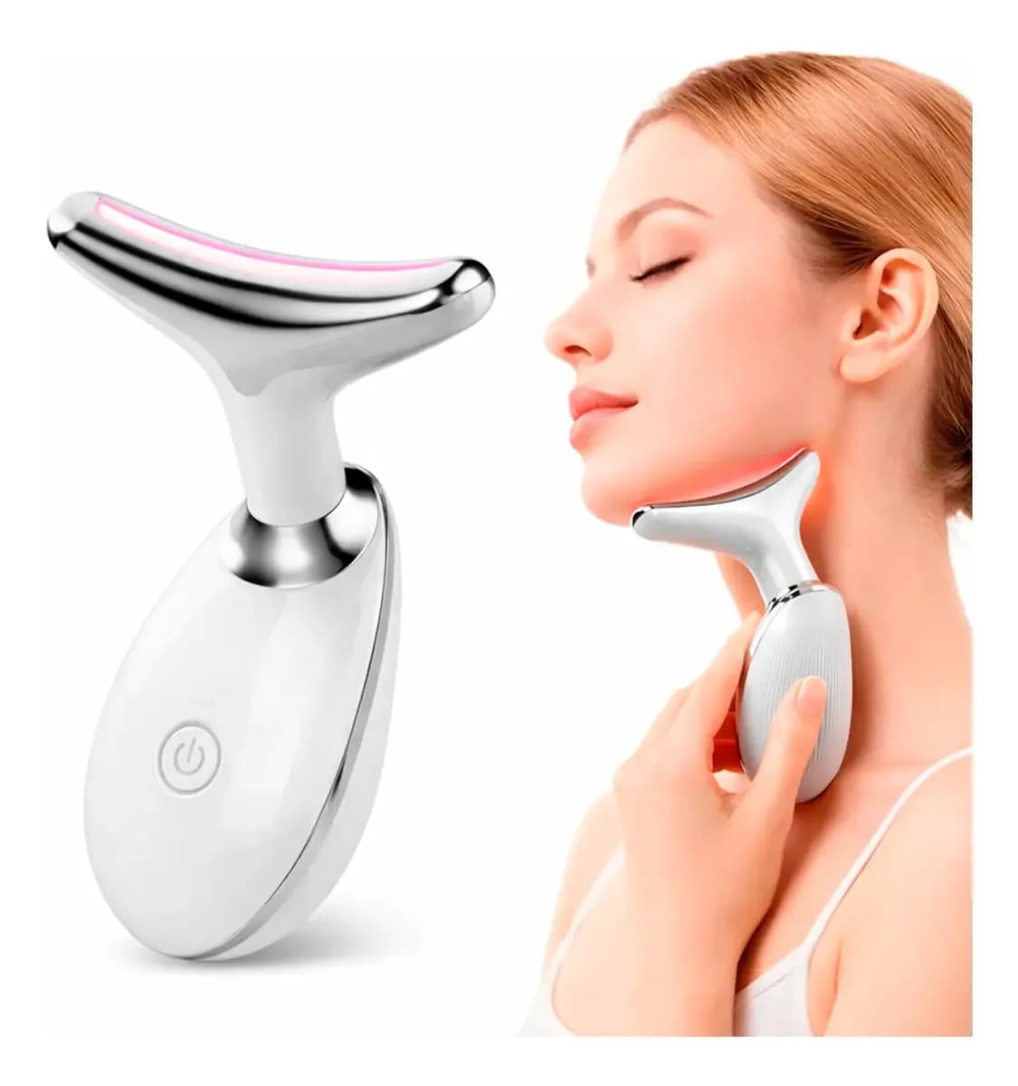 Massageador Facial Elétrico Led Rosto E Pescoço Skincare
