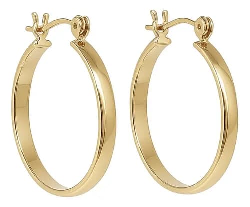 Brinco de Argola Lisa Banho Ouro Semijoia
