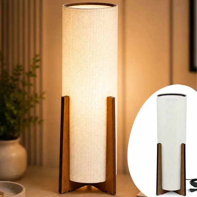 Luminária Abajur Atlas de chão em MDF Imbuia